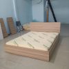 giường ngủ gỗ mdf 1m6 nệm như mới