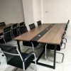 Bàn họp 2m4 chân sắt 7 chỗ ngồi