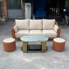 Bộ bàn ghế sofa bọc da kèm bàn sf019
