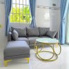 sofa chữ l bọc da trơn tồn kho thanh lý