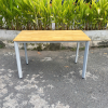 Bàn làm việc 1m2 chân sắt hoà phát mặt gỗ