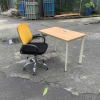 Bộ bàn ghế làm việc nhân viên chân oval