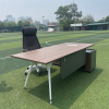 Bàn giám đốc chữ l chân sắt hiện đại 1m8