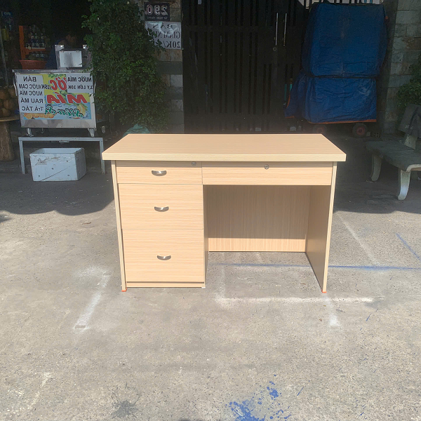 Bàn làm việc 4 hộc tủ vân gỗ nhạt